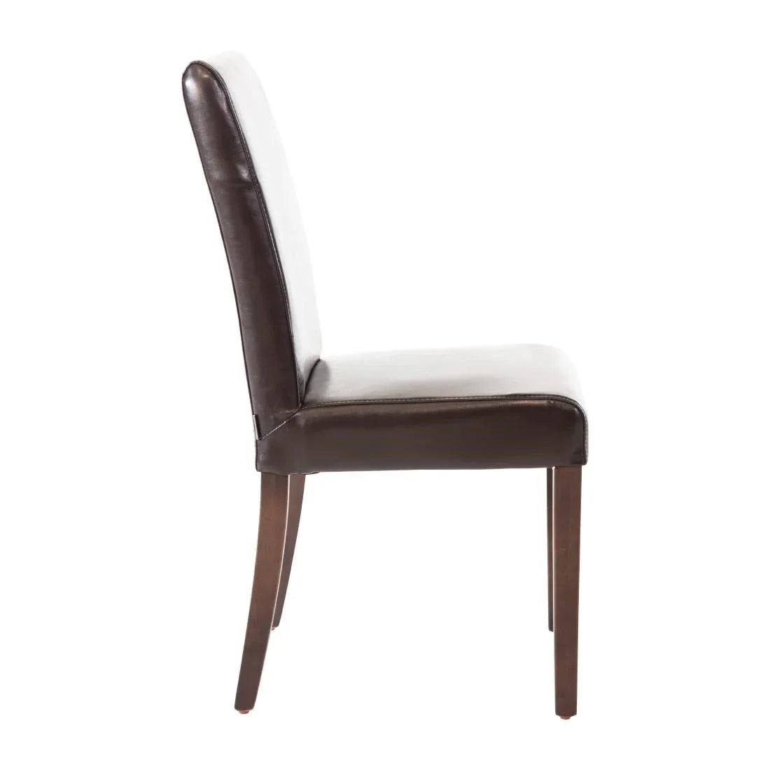 GF955 Bolero Faux Leather Dining Chair Dark Brown (Box 2) - JD Catering Equipment Solutions Ltd
