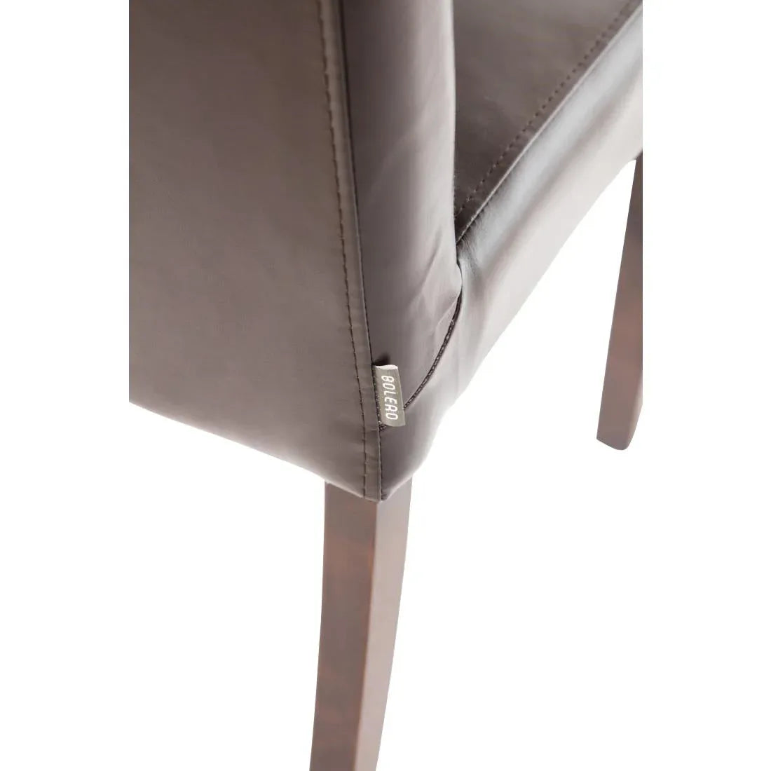 GF955 Bolero Faux Leather Dining Chair Dark Brown (Box 2) - JD Catering Equipment Solutions Ltd