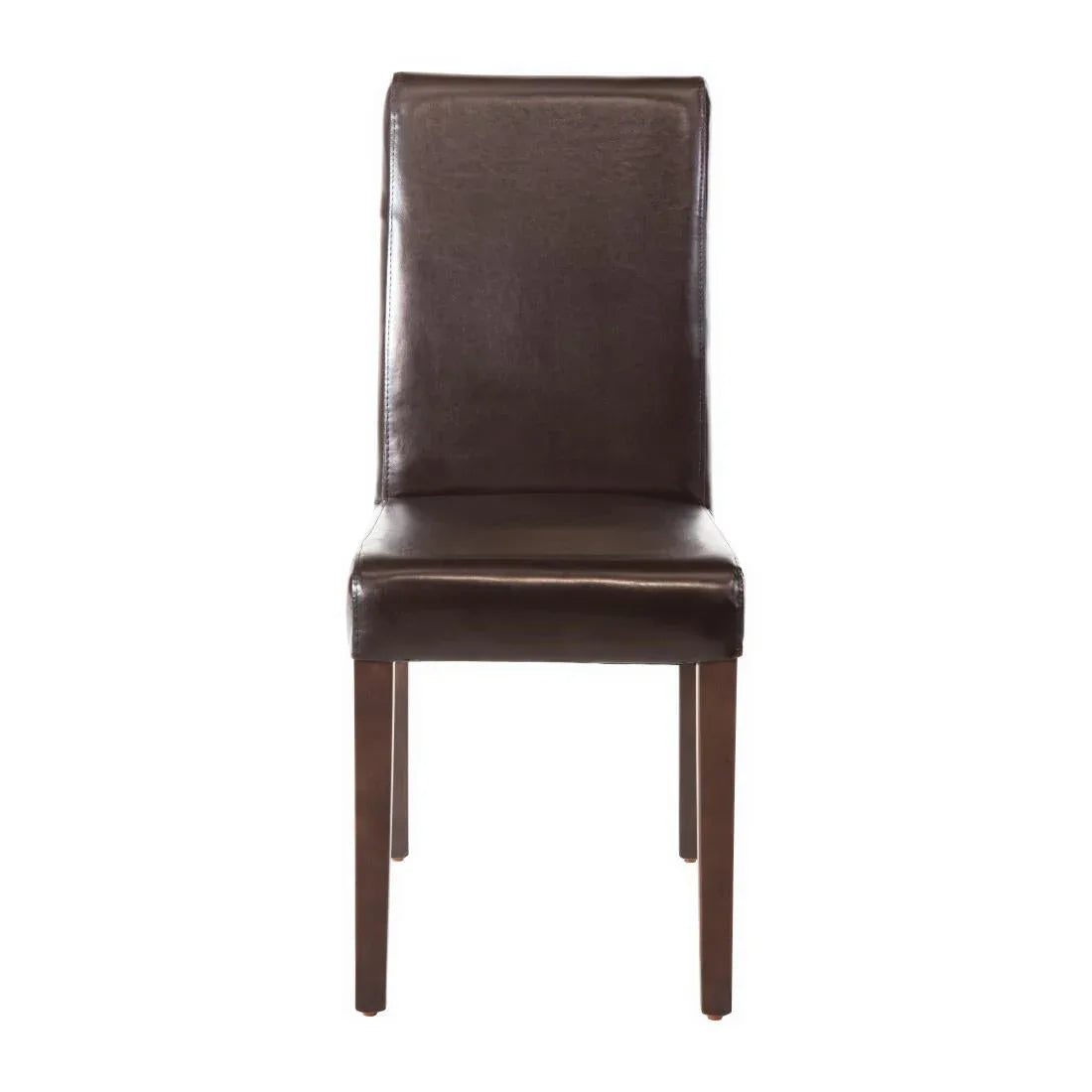 GF955 Bolero Faux Leather Dining Chair Dark Brown (Box 2) - JD Catering Equipment Solutions Ltd