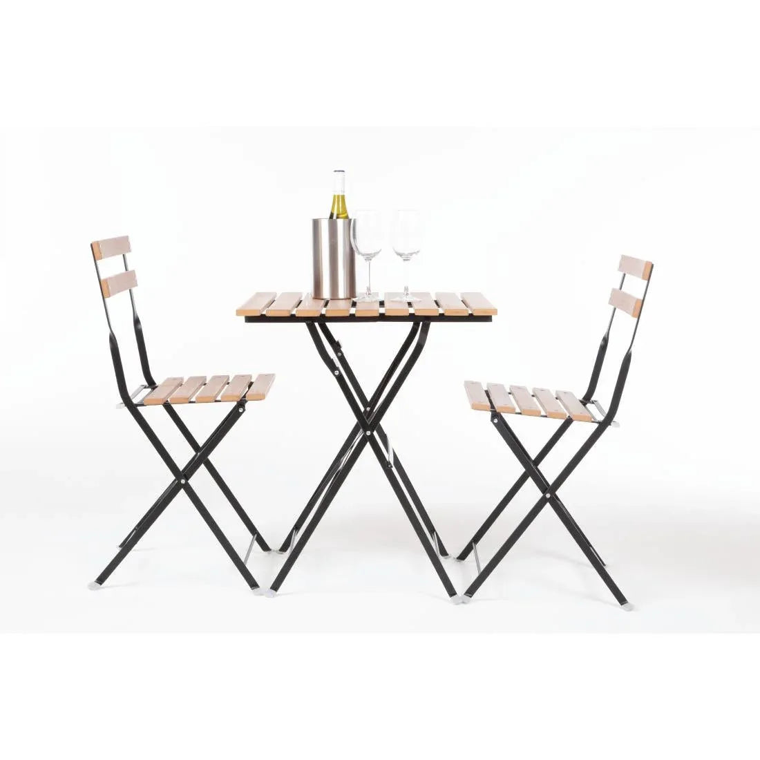 GJ766 Bolero Faux Wood Bistro Chair (Pack 2) - JD Catering Equipment Solutions Ltd