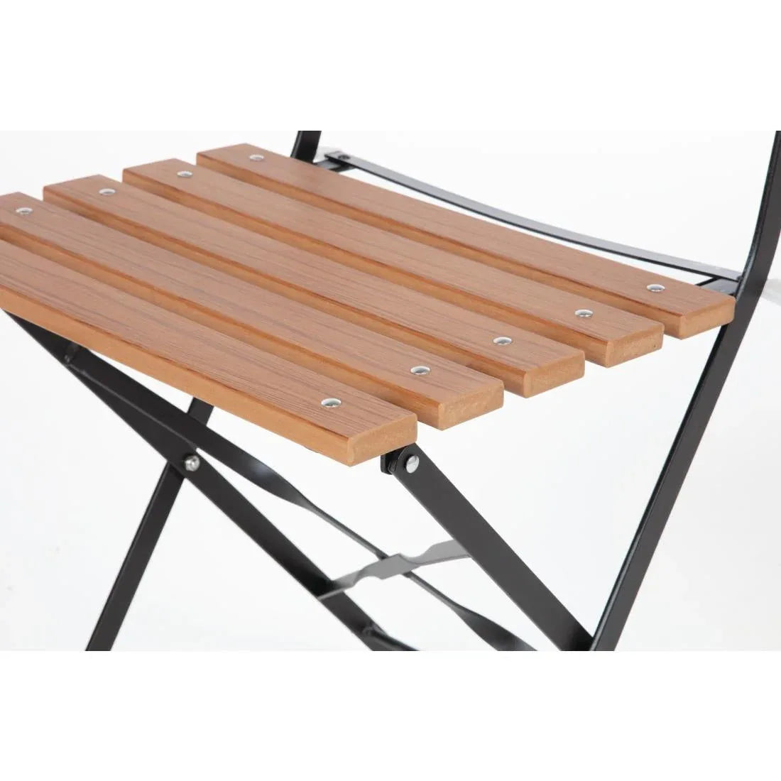 GJ766 Bolero Faux Wood Bistro Chair (Pack 2) - JD Catering Equipment Solutions Ltd