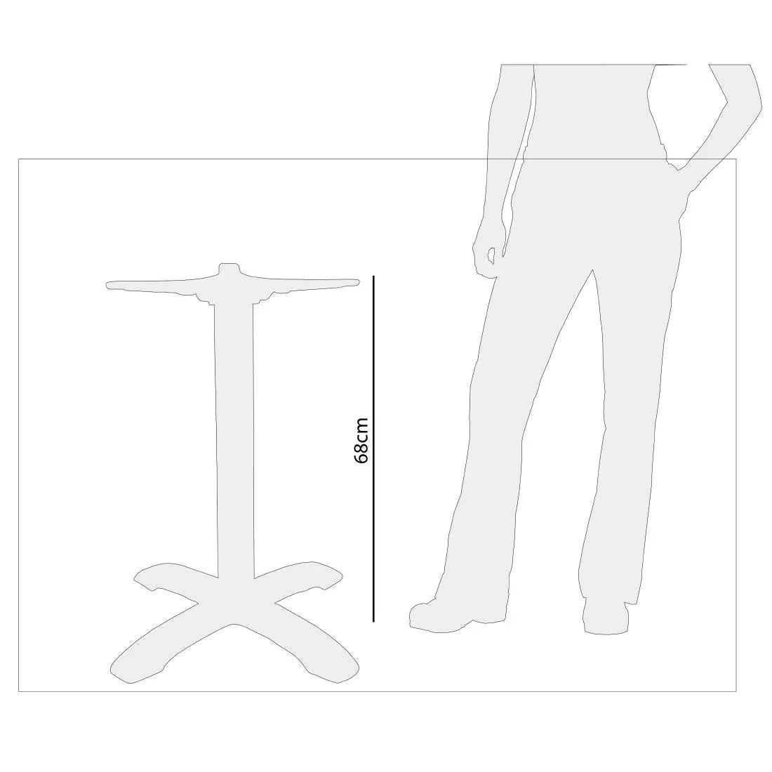 GF962 Bolero Flip Top Aluminium Table Base - JD Catering Equipment Solutions Ltd