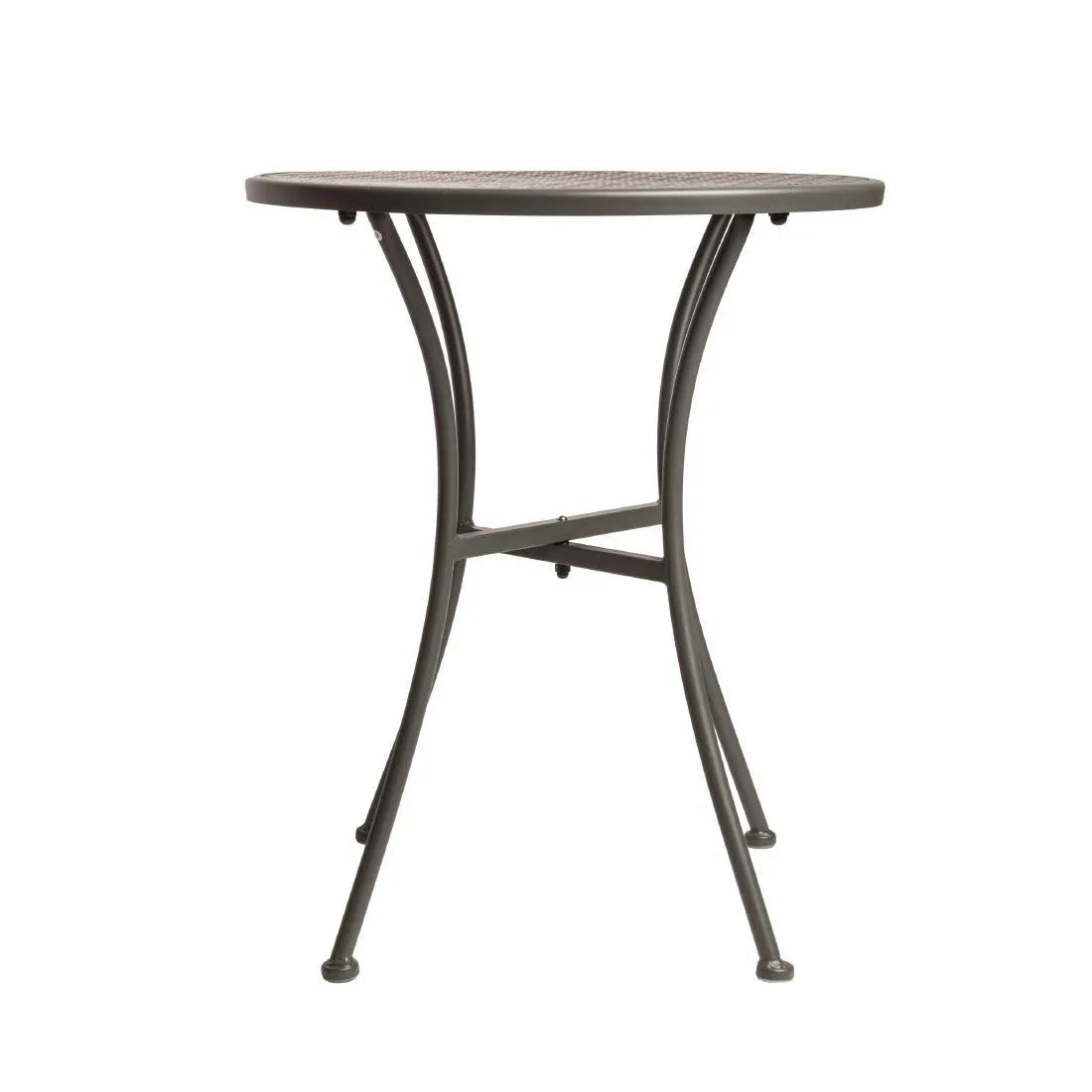 GG703 Bolero Grey Steel Patterned Round Bistro Table Grey 600mm - JD Catering Equipment Solutions Ltd