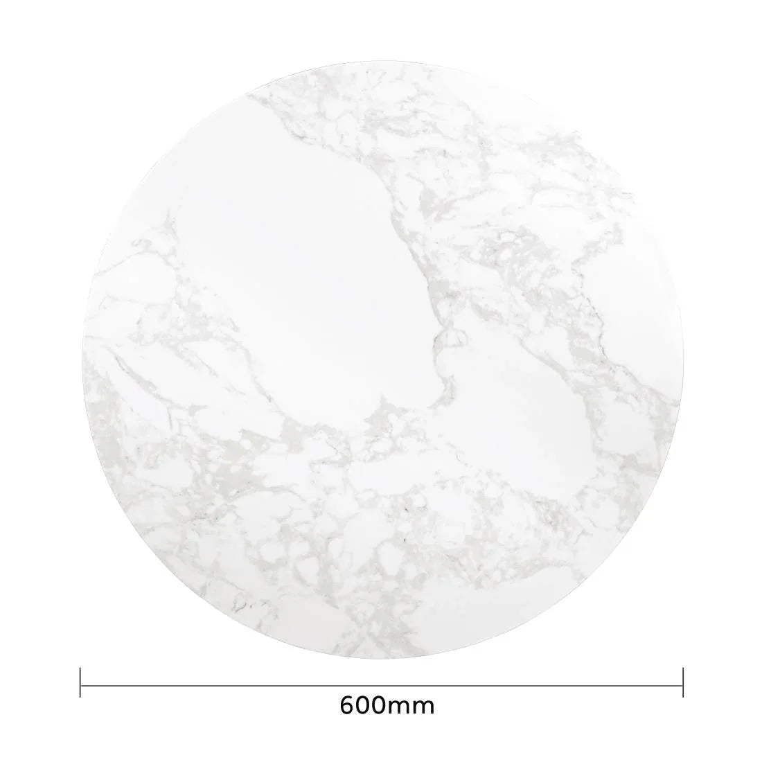DC300 Bolero Marble Table Top White 600mm - JD Catering Equipment Solutions Ltd