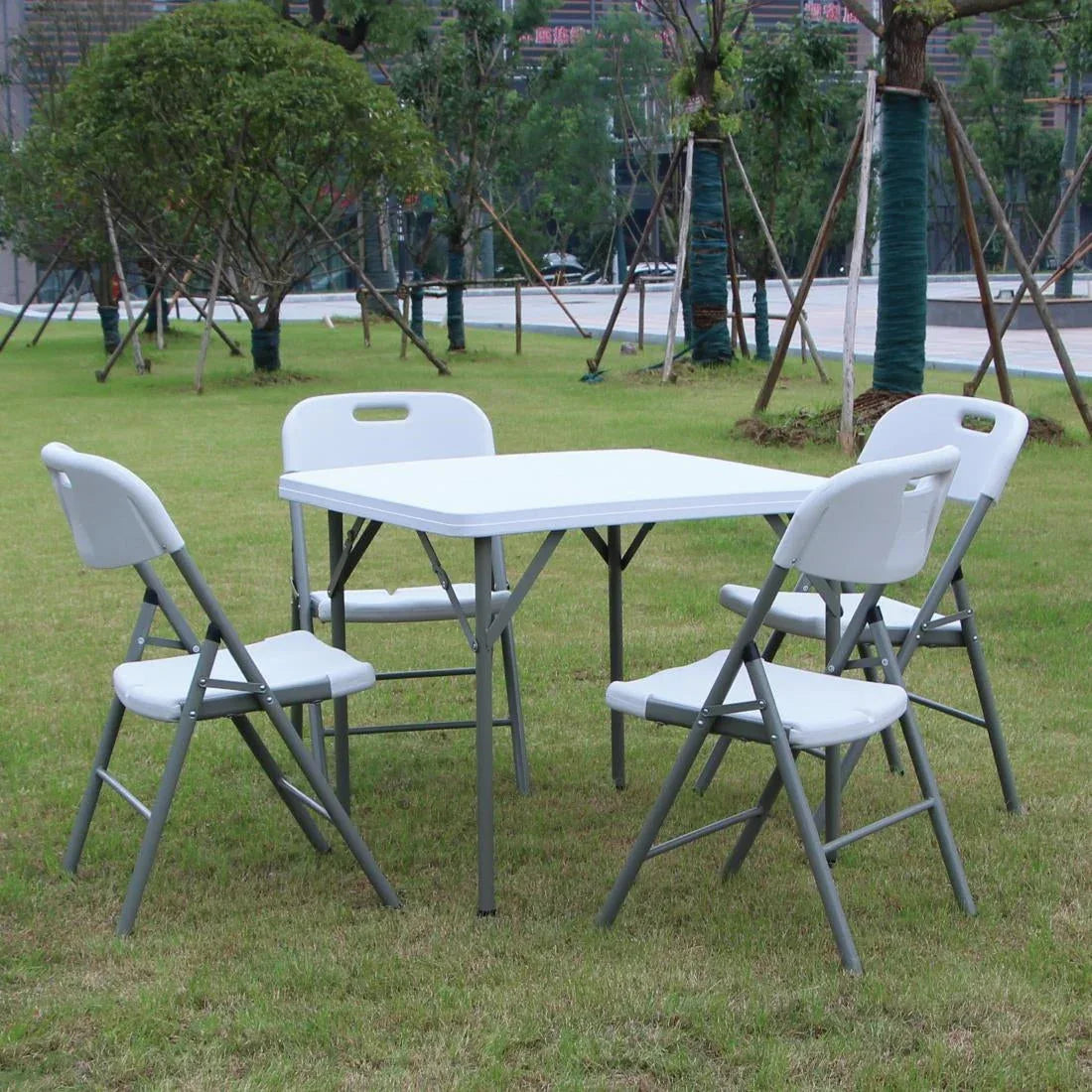 Y807 Bolero PE Square Folding Table 3ft White (Single) - JD Catering Equipment Solutions Ltd