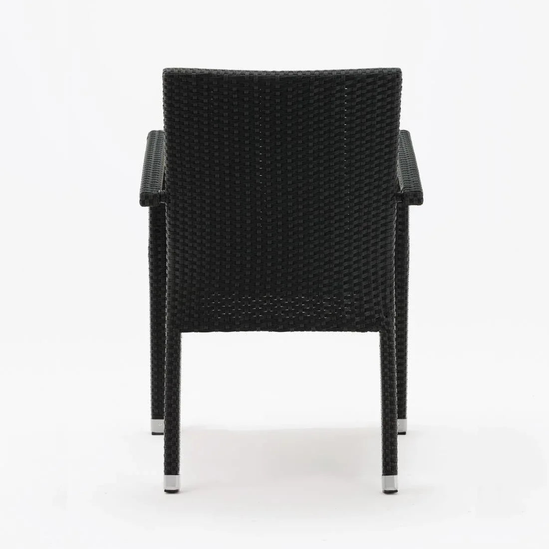 DL477 Bolero PE Wicker Armchairs Charcoal (Pack of 4) - JD Catering Equipment Solutions Ltd