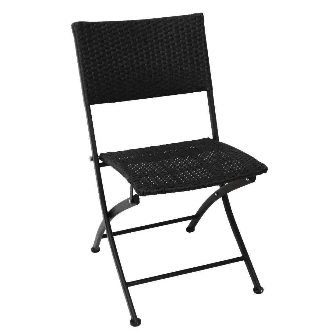 GL303 Bolero PE Wicker Folding Chair Set (Pack of 2) - JD Catering Equipment Solutions Ltd