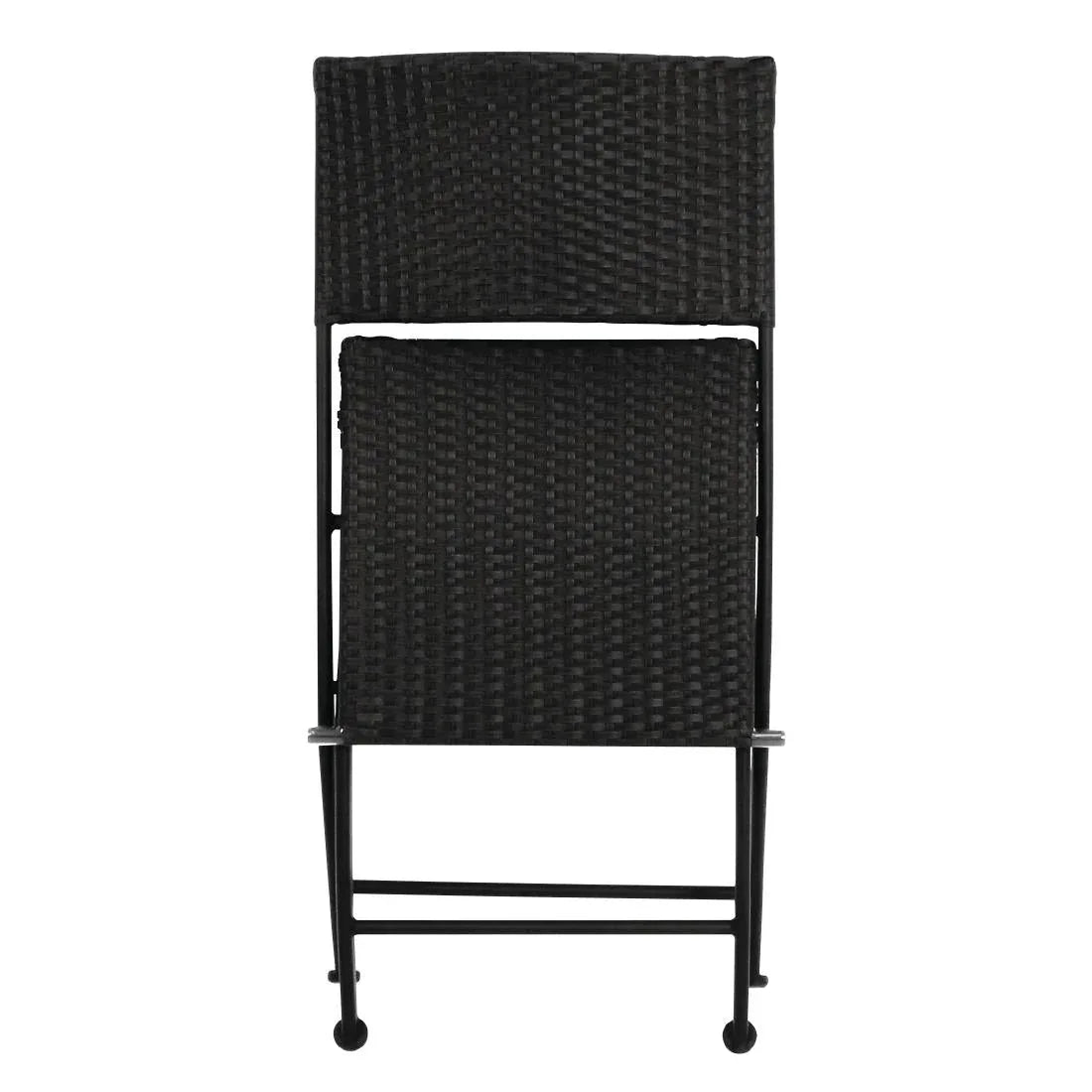 GL303 Bolero PE Wicker Folding Chair Set (Pack of 2) - JD Catering Equipment Solutions Ltd