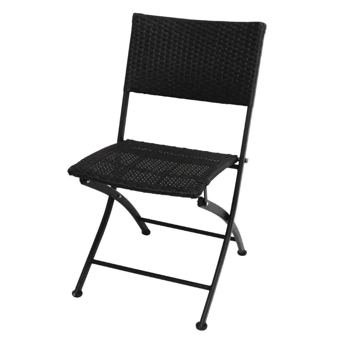 GL303 Bolero PE Wicker Folding Chair Set (Pack of 2) - JD Catering Equipment Solutions Ltd