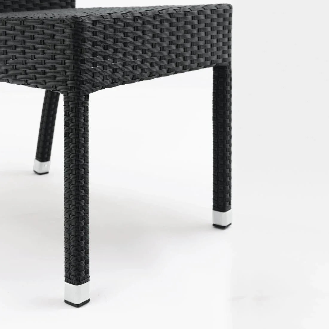CF159 Bolero PE Wicker Side Chairs Charcoal (Pack of 4) - JD Catering Equipment Solutions Ltd