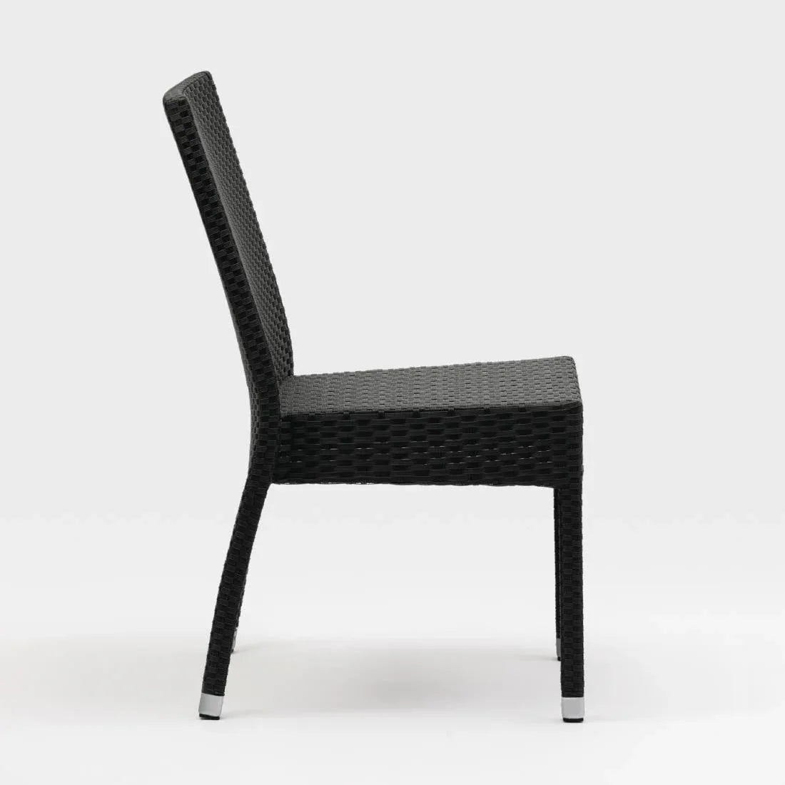 CF159 Bolero PE Wicker Side Chairs Charcoal (Pack of 4) - JD Catering Equipment Solutions Ltd