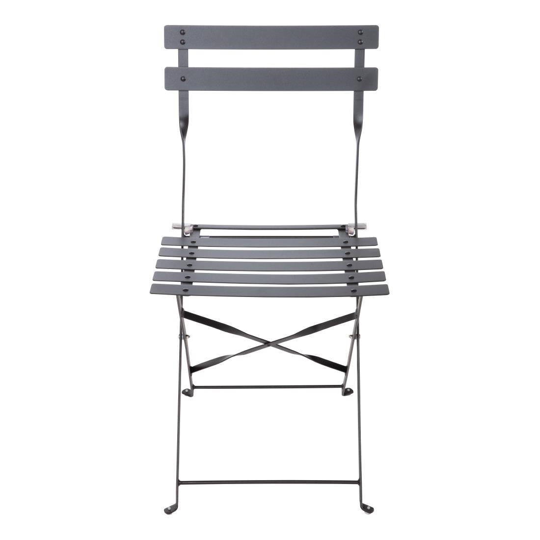 Bolero Pavement Style Steel Chairs (Pack of 2) JD Catering Equipment Solutions Ltd