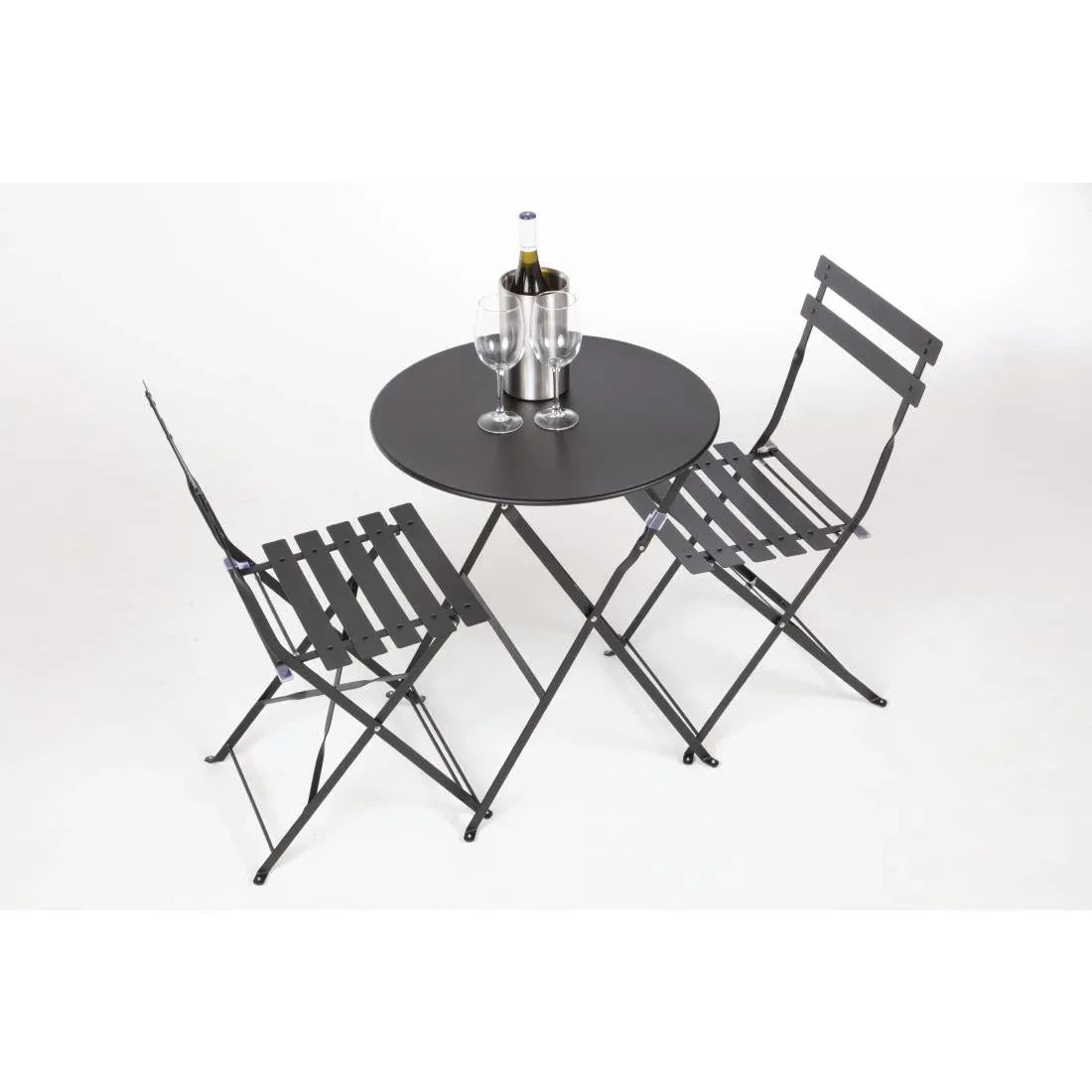 GH553 Bolero Pavement Style Steel Chairs (Pack of 2) - JD Catering Equipment Solutions Ltd