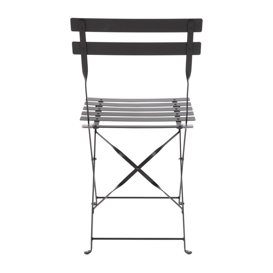 Bolero Pavement Style Steel Chairs (Pack of 2) JD Catering Equipment Solutions Ltd