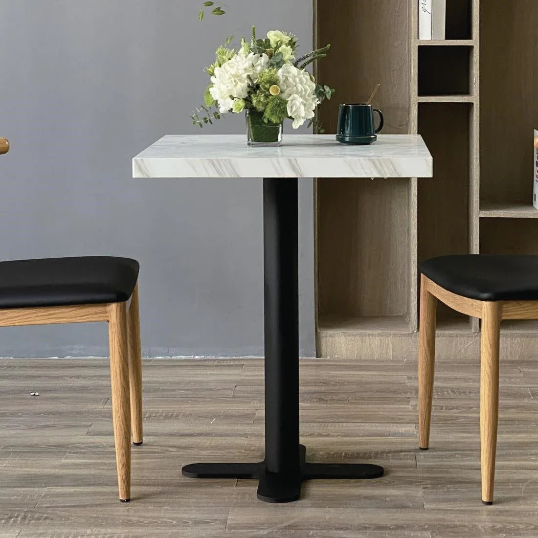 DT446 Bolero Pre-drilled Square Table Top 700mm Marble Effect - JD Catering Equipment Solutions Ltd