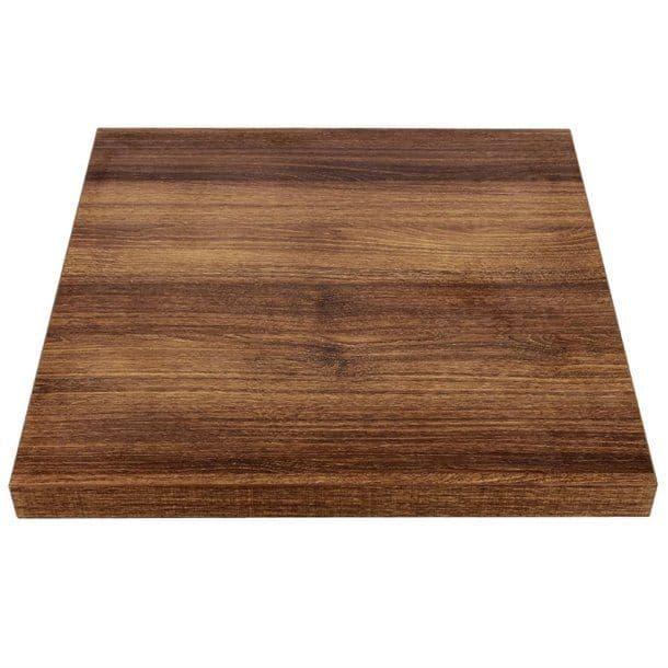 GR324 Bolero Pre-drilled Square Table Top Rustic Oak 600mm - JD Catering Equipment Solutions Ltd