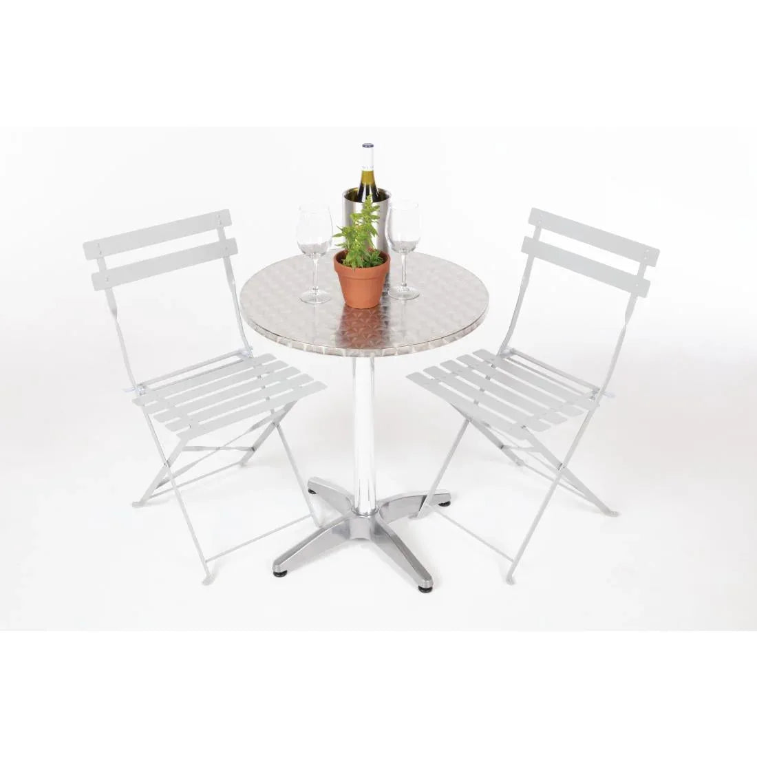 U425 Bolero Round Bistro Table Stainless Steel - JD Catering Equipment Solutions Ltd