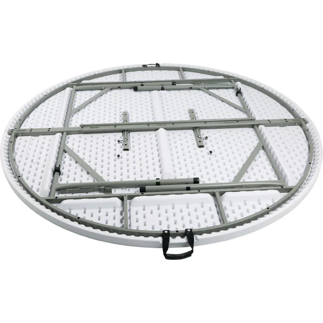 HC270 Bolero Round PE Centre Folding Table White 6ft (Single) - JD Catering Equipment Solutions Ltd