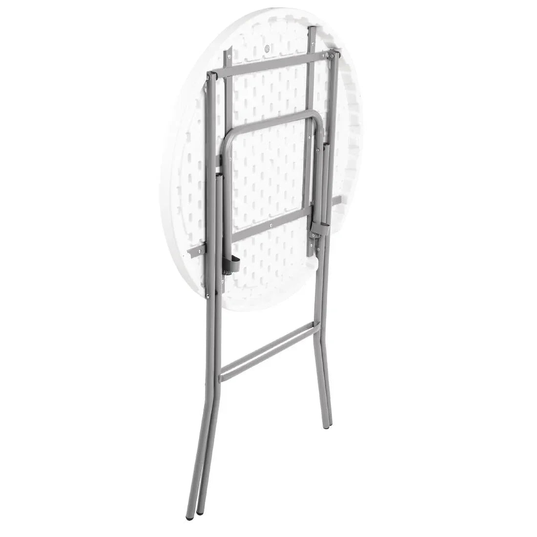 DL046 Bolero Round Poseur Folding Table White 800mm (Single) - JD Catering Equipment Solutions Ltd