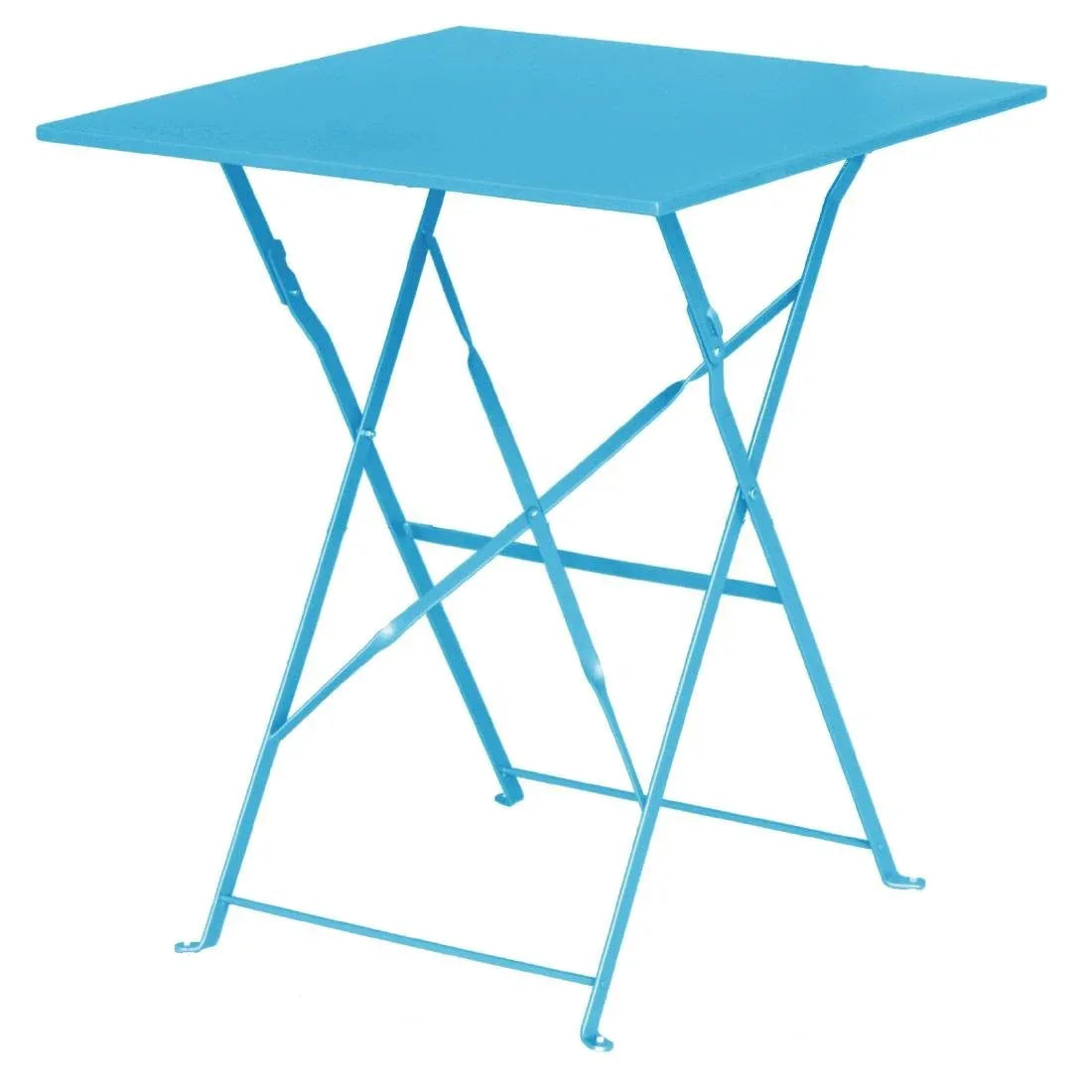 GK985 Bolero Seaside Blue Pavement Style Steel Table Square 600mm - JD Catering Equipment Solutions Ltd