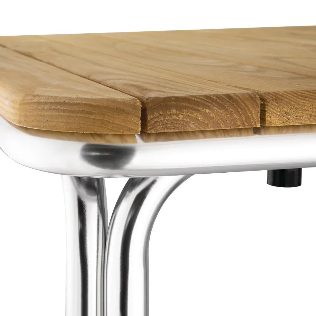 GL982 Bolero Square Ash and Aluminium Table 700mm - JD Catering Equipment Solutions Ltd