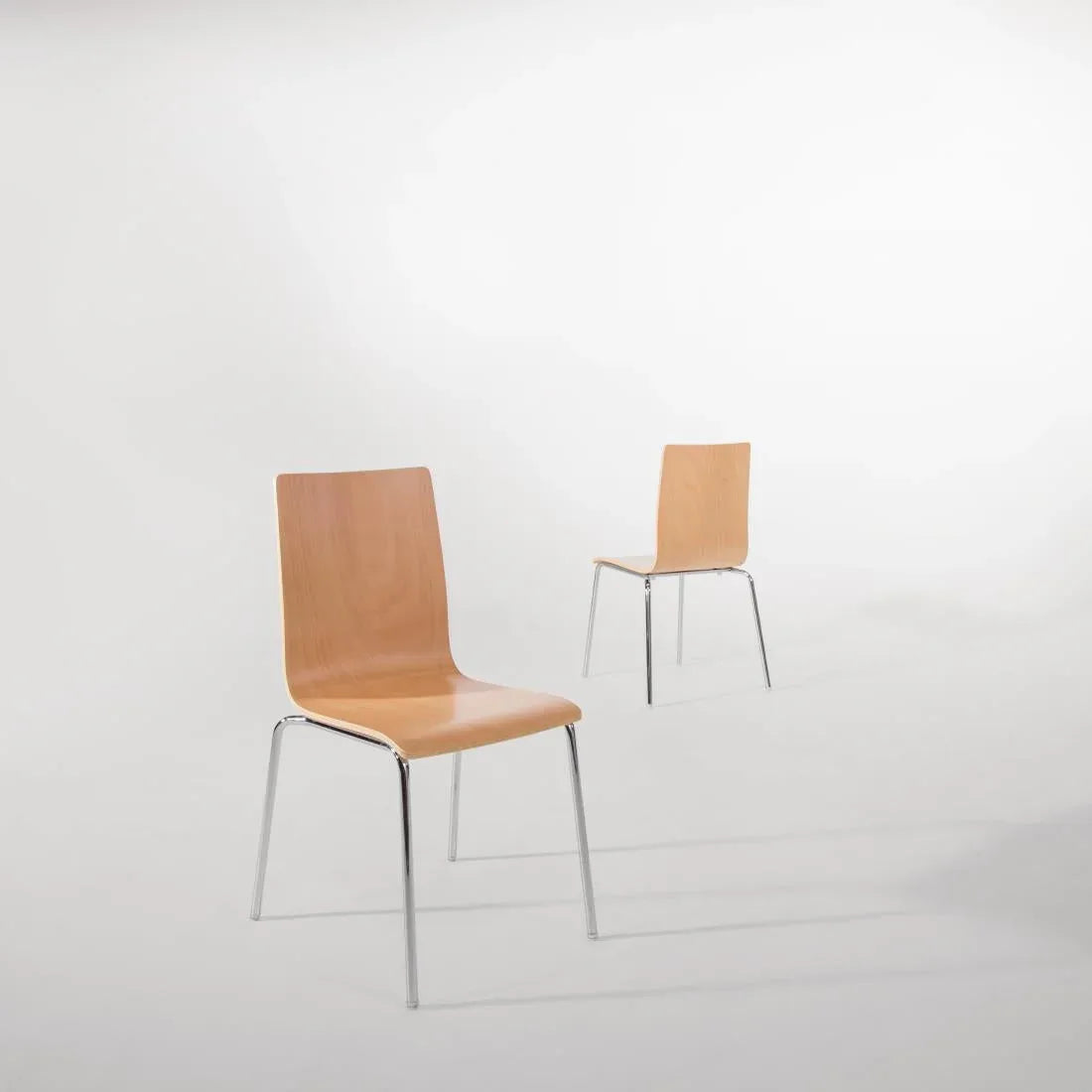GR342 Bolero Square Back Sidechair (Natural Finish) (Pack 4) GR342 - JD Catering Equipment Solutions Ltd