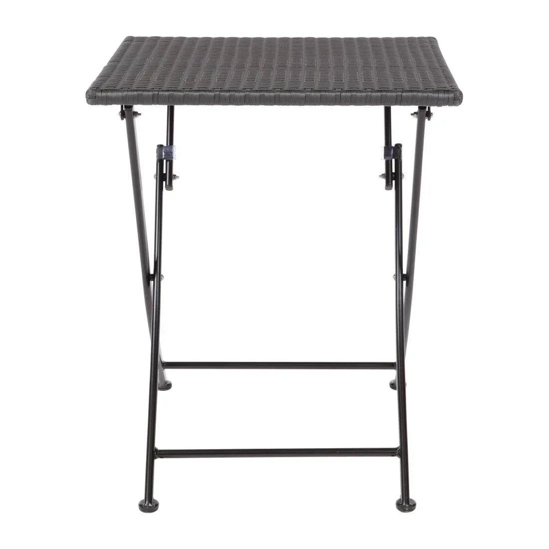 GL302 Bolero Square PE Wicker Folding Table Black 600mm (Single) - JD Catering Equipment Solutions Ltd