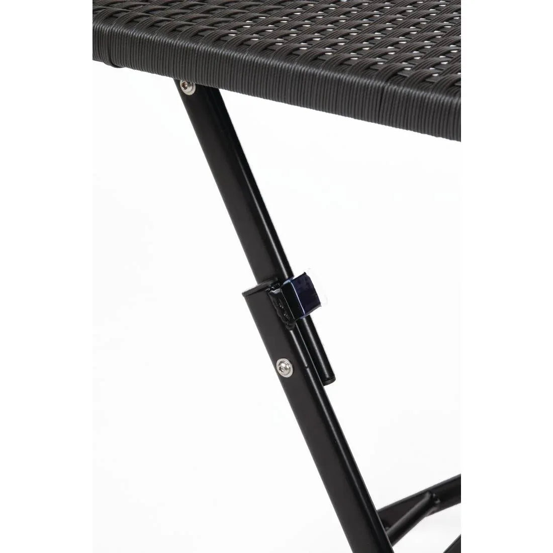 GL302 Bolero Square PE Wicker Folding Table Black 600mm (Single) - JD Catering Equipment Solutions Ltd