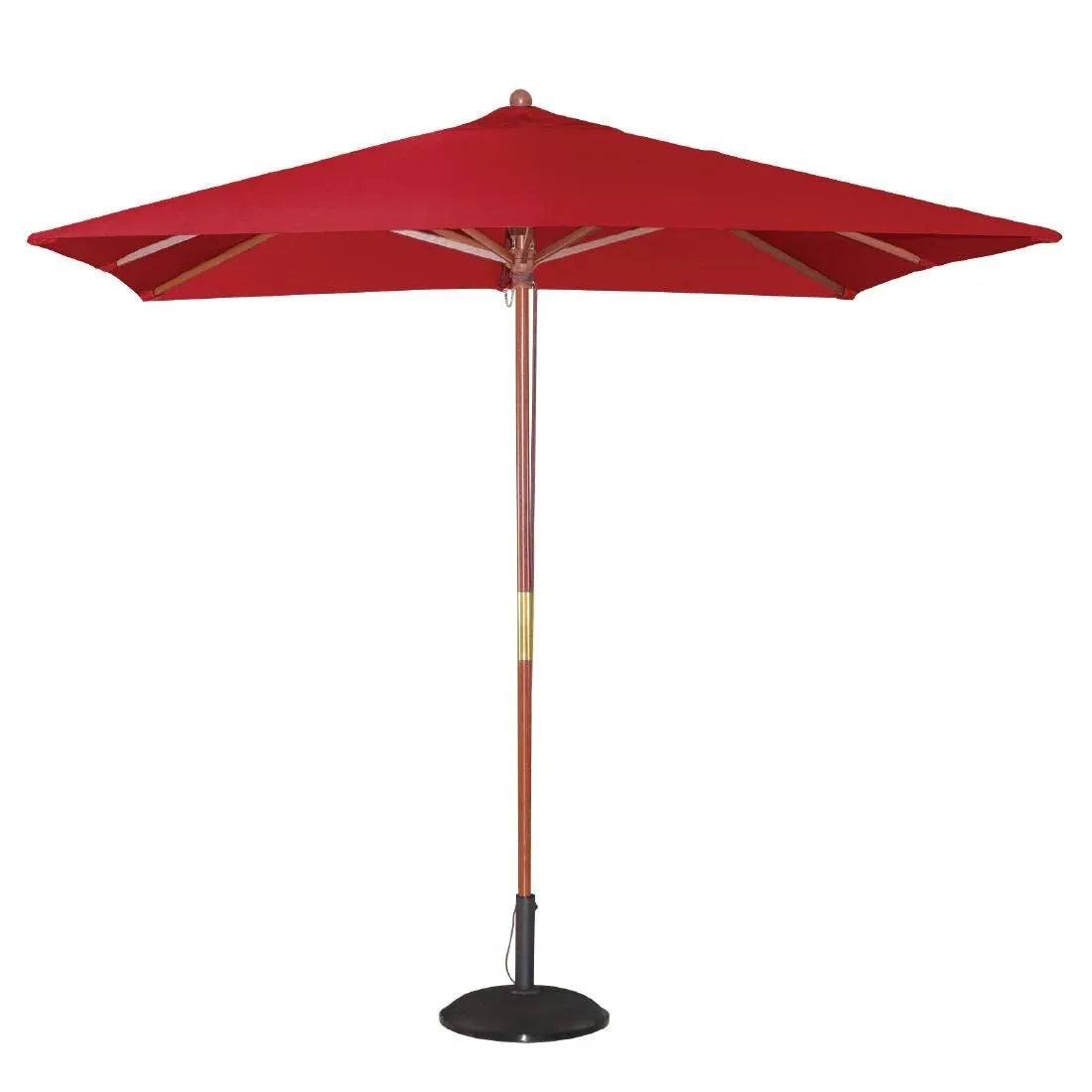 GL306 Bolero Square Parasol 2.5m Diameter Red - JD Catering Equipment Solutions Ltd