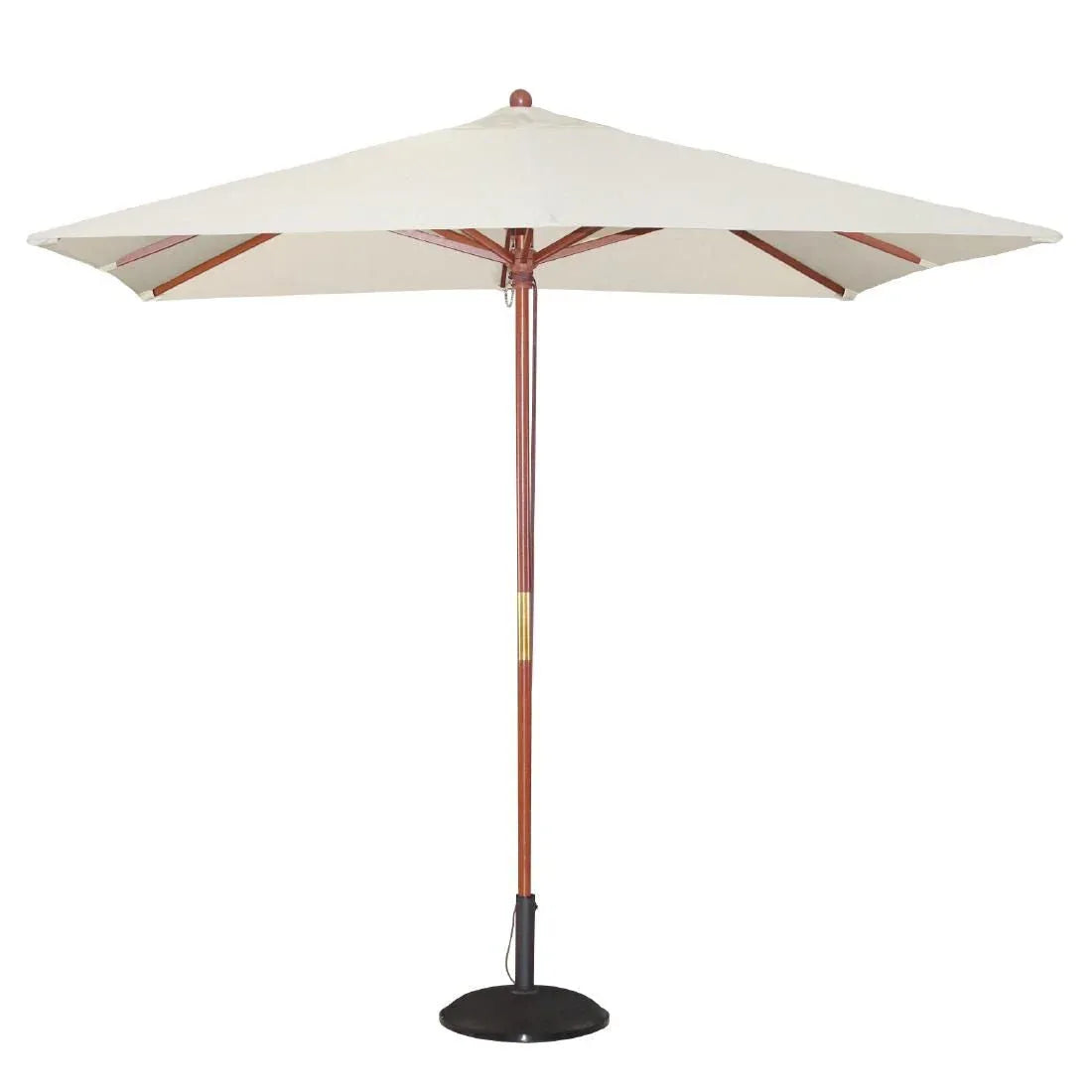 GH988 Bolero Square Pulley Parasol 2.5m Diameter Cream - JD Catering Equipment Solutions Ltd