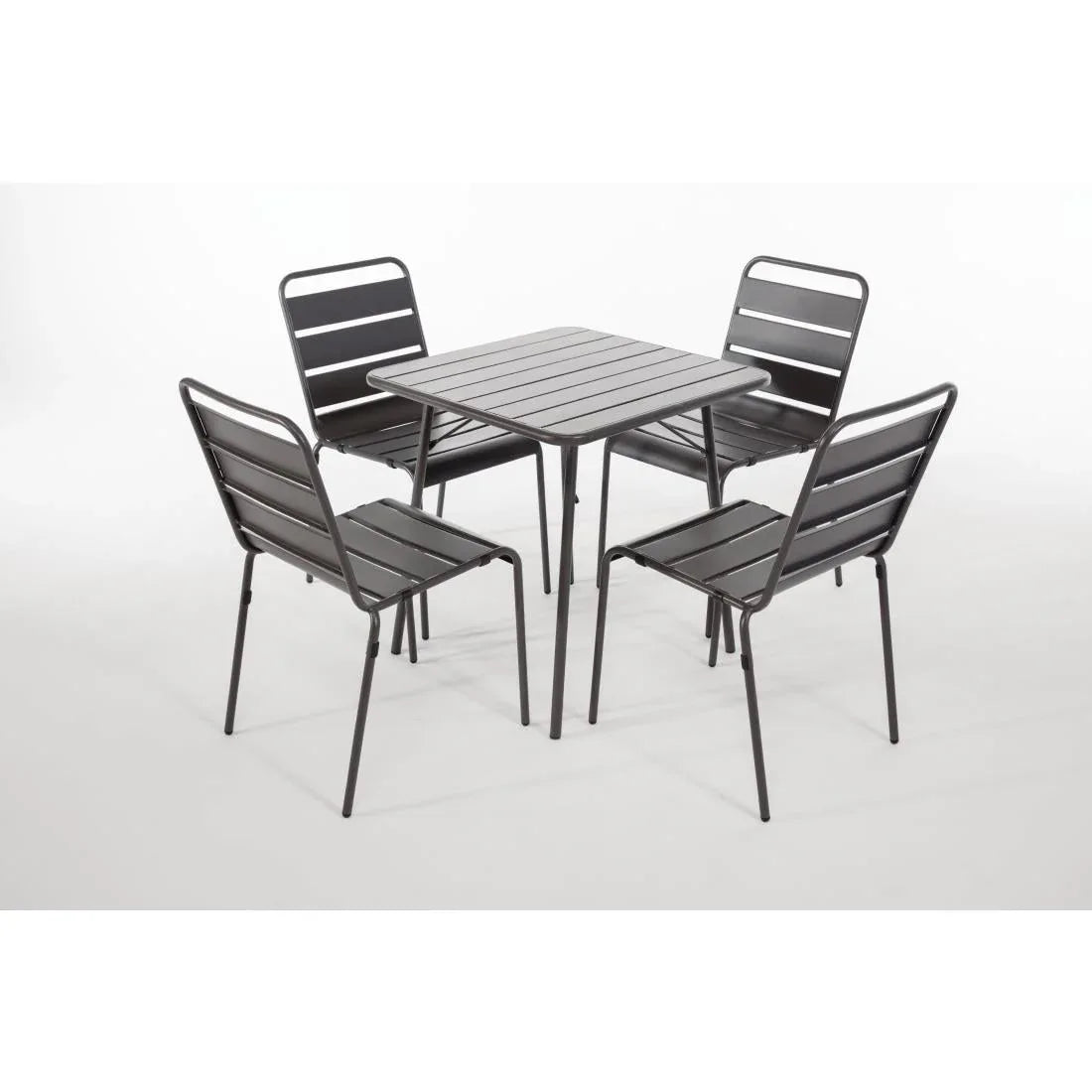 CS730 Bolero Square Slatted Steel Table 700mm - JD Catering Equipment Solutions Ltd