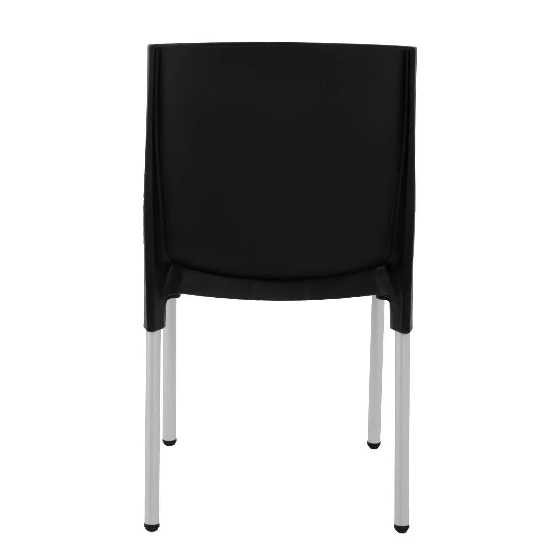 GJ976 Bolero Stacking Bistro Side Chairs Black (Pack of 4) - JD Catering Equipment Solutions Ltd