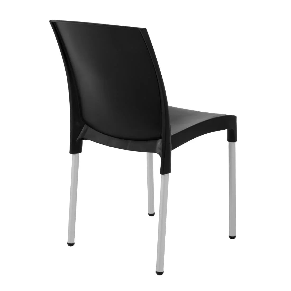 GJ976 Bolero Stacking Bistro Side Chairs Black (Pack of 4) - JD Catering Equipment Solutions Ltd