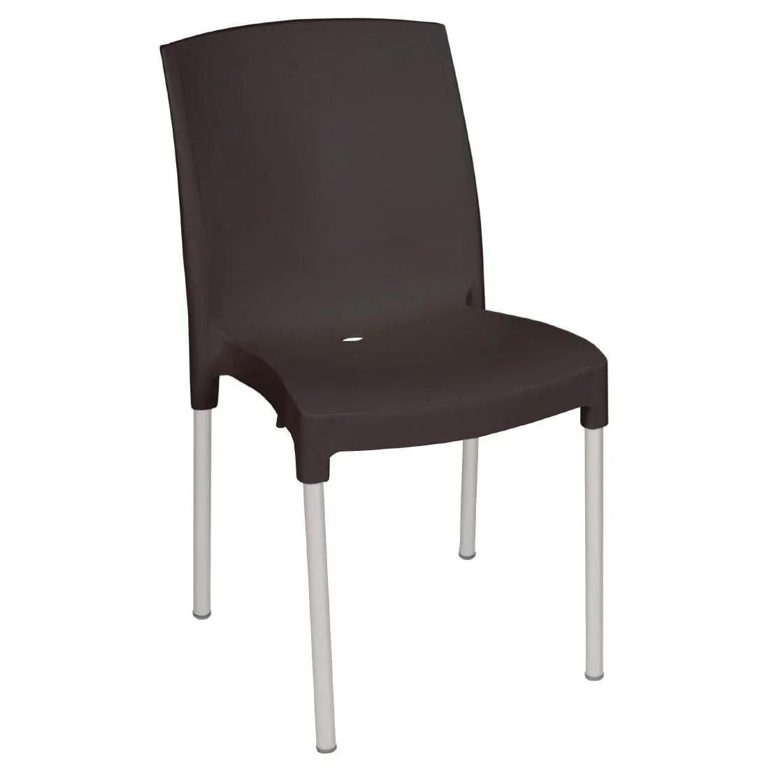 GJ976 Bolero Stacking Bistro Side Chairs Black (Pack of 4) - JD Catering Equipment Solutions Ltd