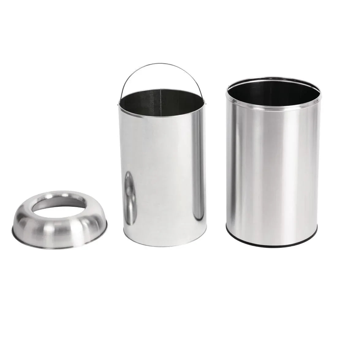 GK972 Bolero Stainless Steel Bullet Bin Silver 40Ltr - JD Catering Equipment Solutions Ltd