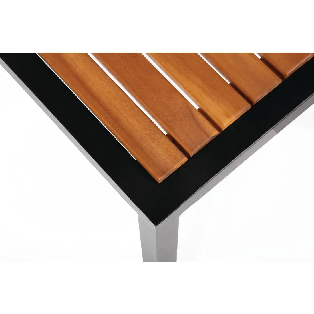 DS150 Bolero Steel & Acacia Side Chairs (Pack of 4) - JD Catering Equipment Solutions Ltd