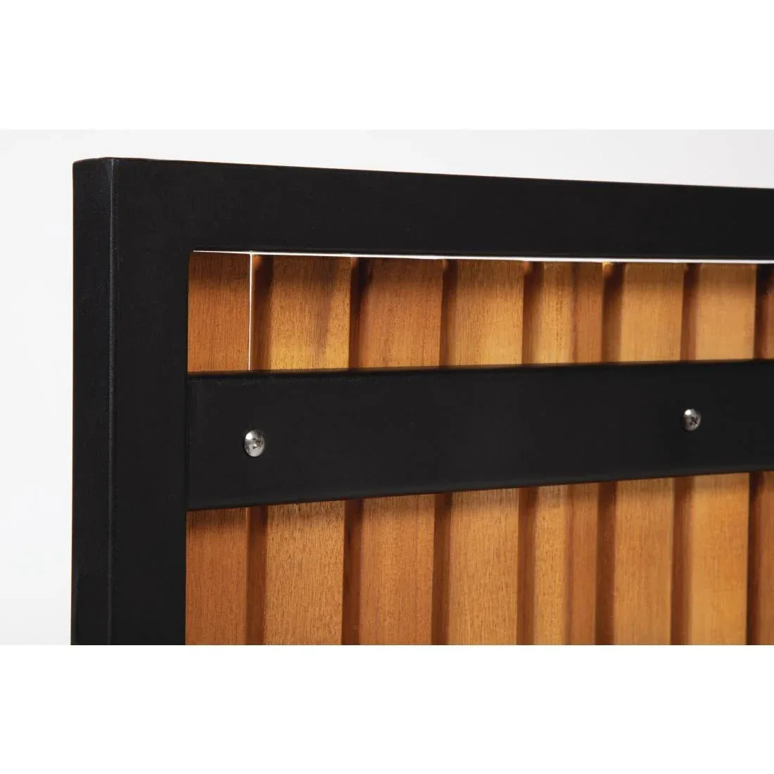 DS150 Bolero Steel & Acacia Side Chairs (Pack of 4) - JD Catering Equipment Solutions Ltd