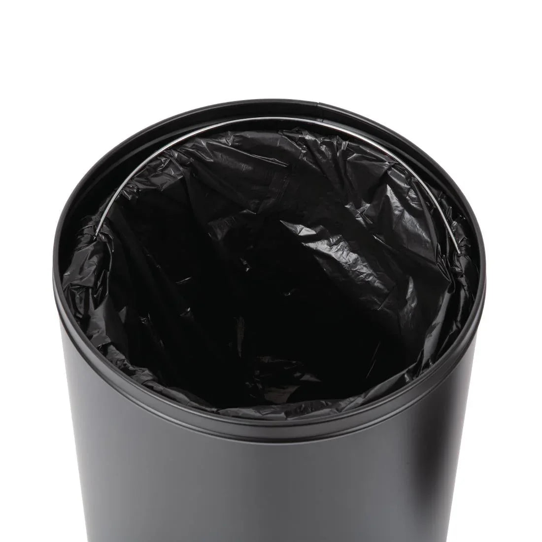 CW954 Bolero Steel Open Lid Bullet Bin Black 40Ltr - JD Catering Equipment Solutions Ltd