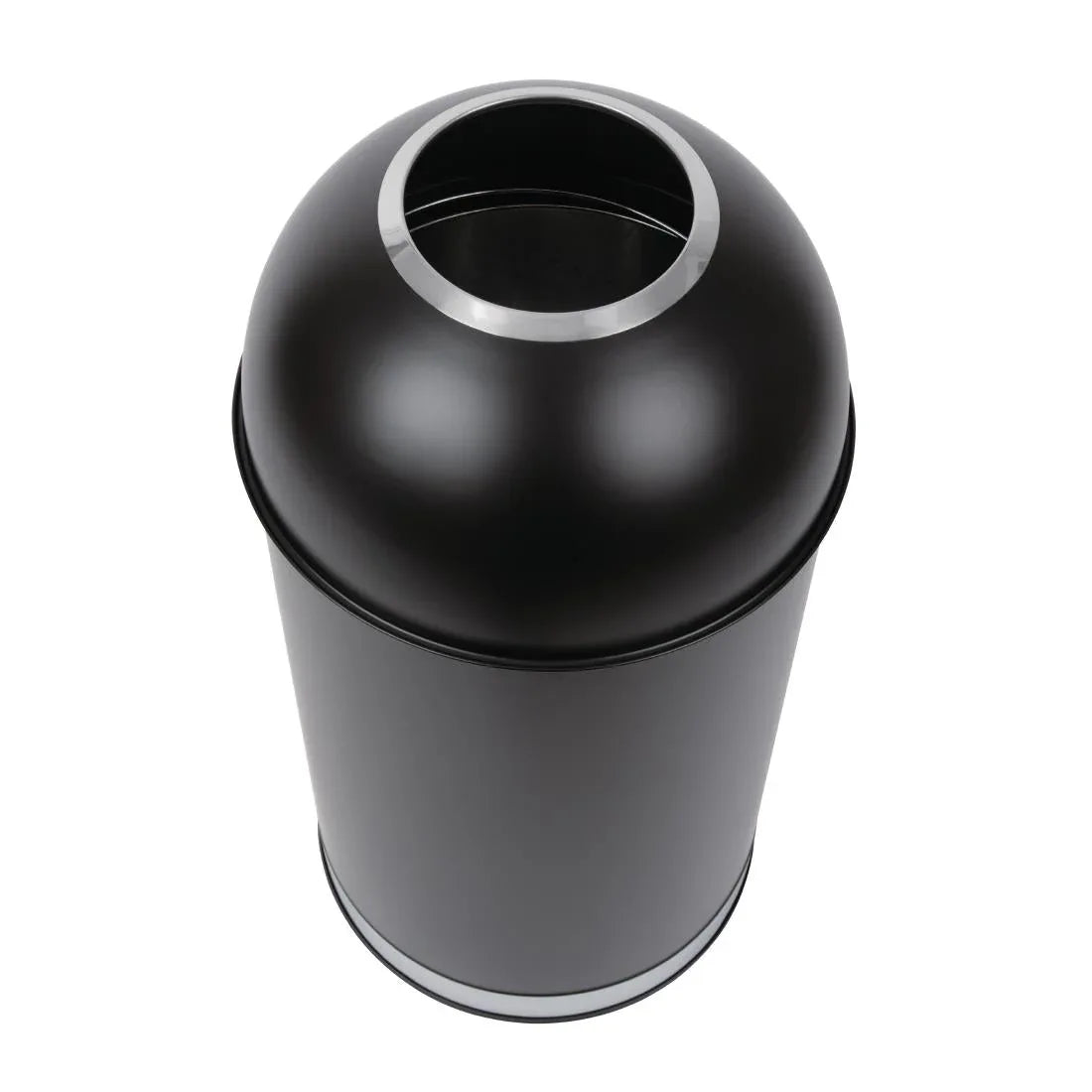 CW954 Bolero Steel Open Lid Bullet Bin Black 40Ltr - JD Catering Equipment Solutions Ltd