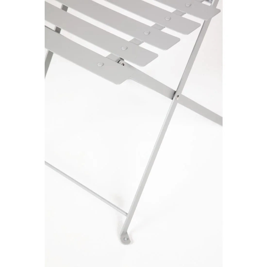 GH551 Bolero Steel Pavement StyleFolding Chairs Grey (Pack of 2) - JD Catering Equipment Solutions Ltd