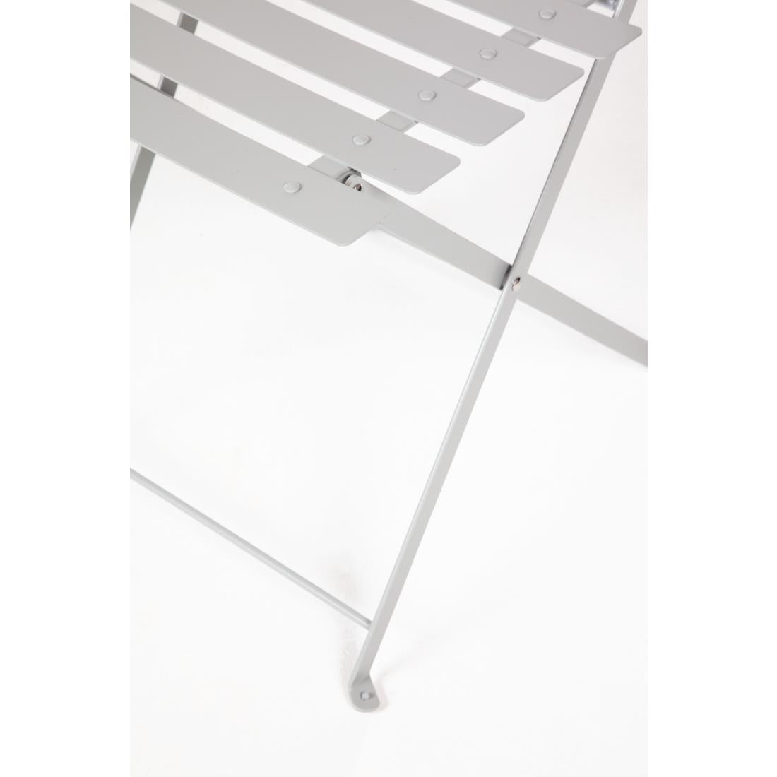 Bolero Steel Pavement StyleFolding Chairs Grey (Pack of 2) JD Catering Equipment Solutions Ltd