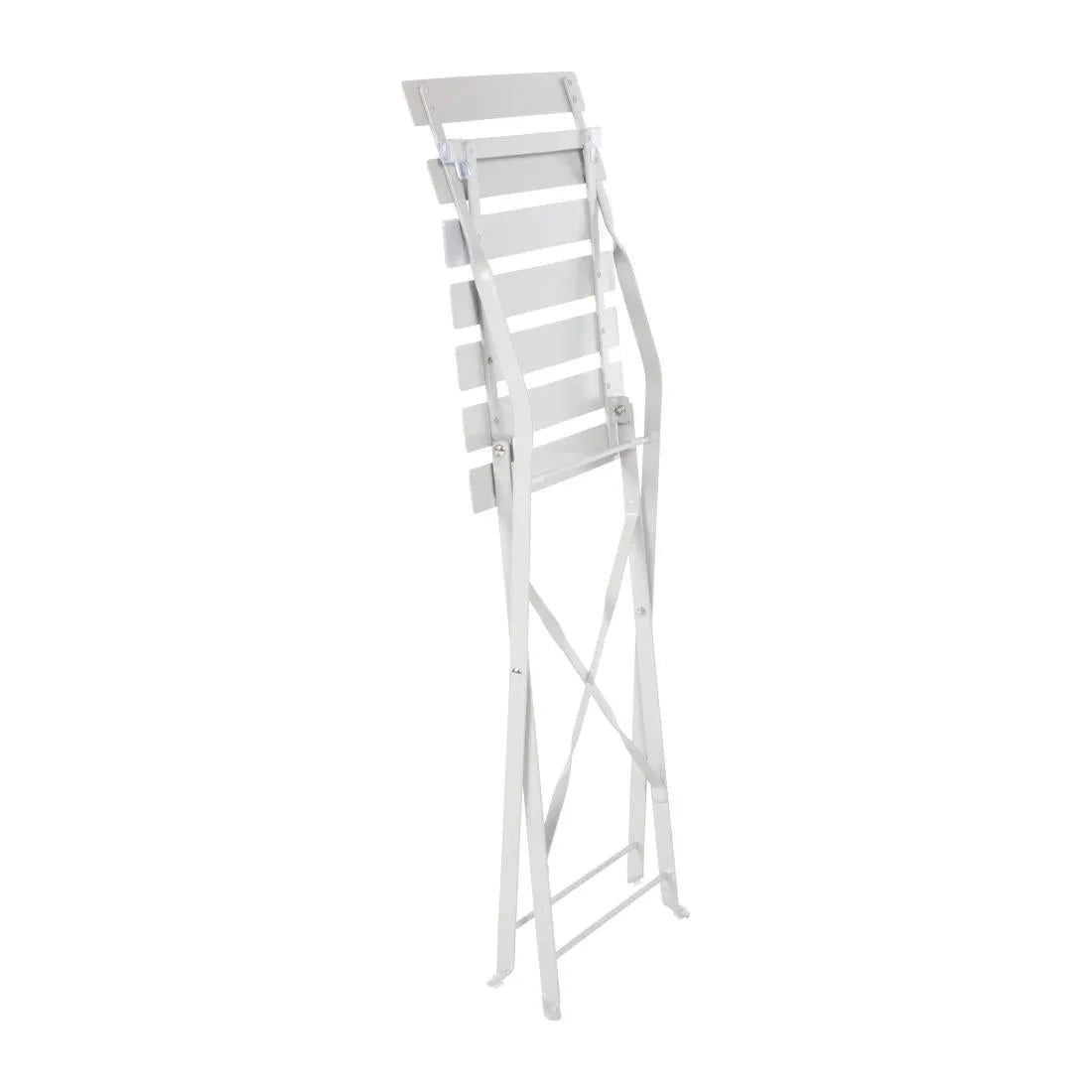 GH551 Bolero Steel Pavement StyleFolding Chairs Grey (Pack of 2) - JD Catering Equipment Solutions Ltd