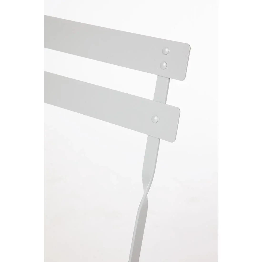 GH551 Bolero Steel Pavement StyleFolding Chairs Grey (Pack of 2) - JD Catering Equipment Solutions Ltd