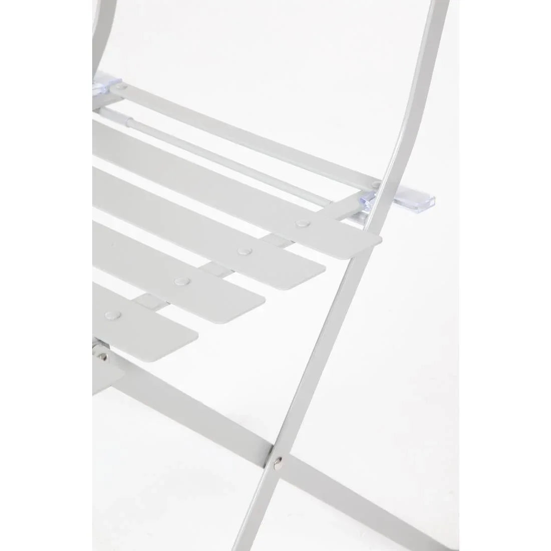 GH551 Bolero Steel Pavement StyleFolding Chairs Grey (Pack of 2) - JD Catering Equipment Solutions Ltd