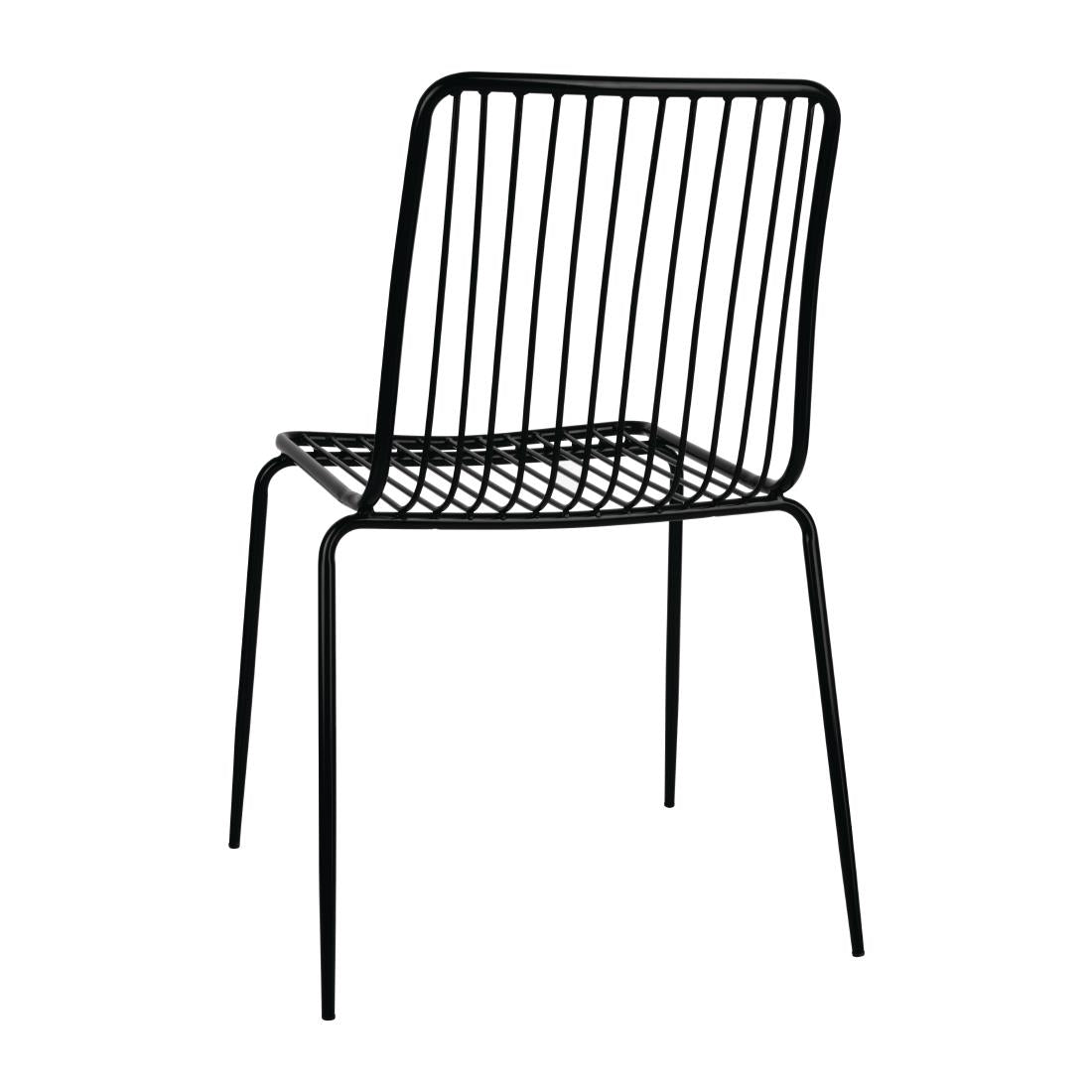 Bolero Steel Wire Dining Chairs (Pack of 4) FB874 JD Catering Equipment Solutions Ltd