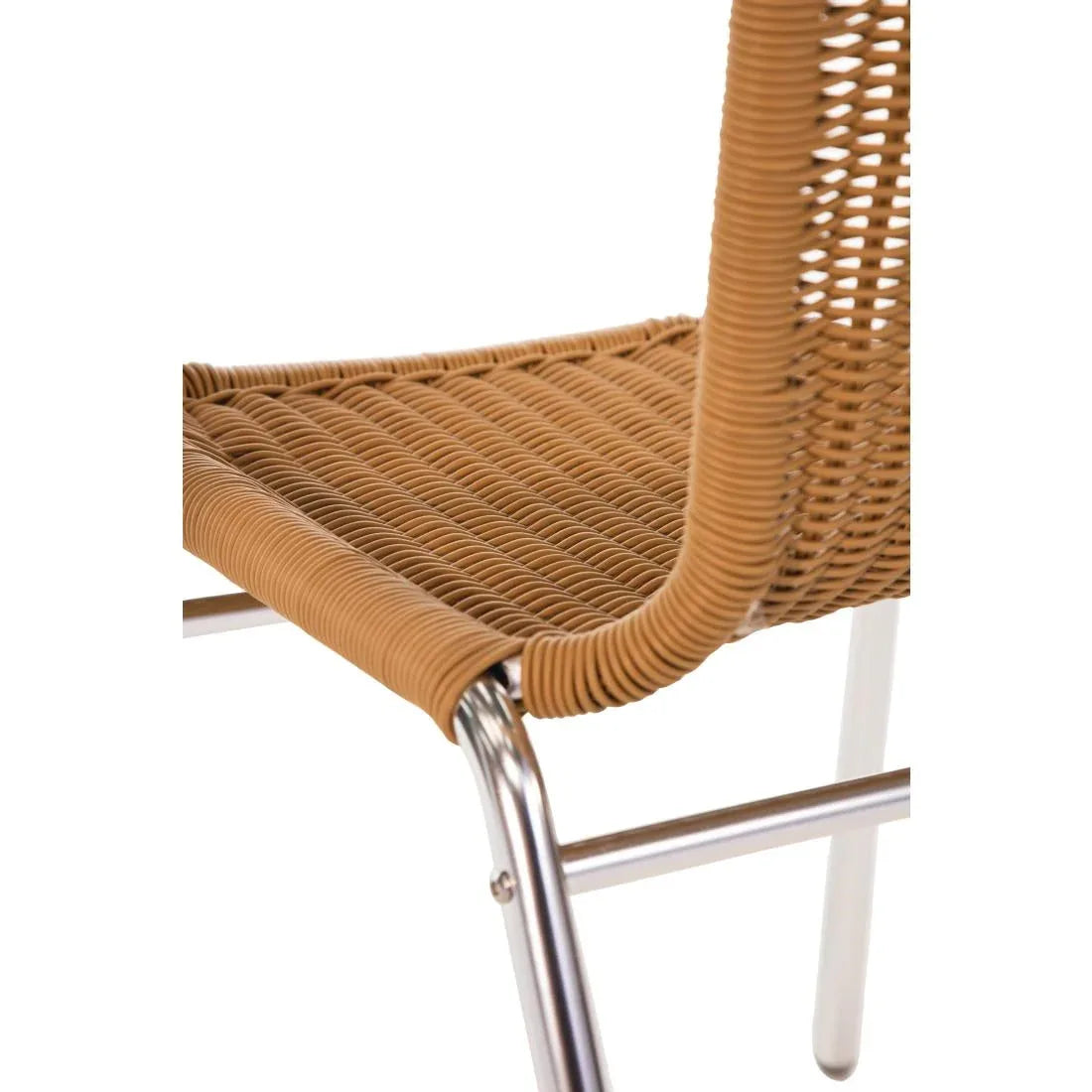 U422 Bolero Wicker Chair with Aluminium Frame (Pack 4) - JD Catering Equipment Solutions Ltd