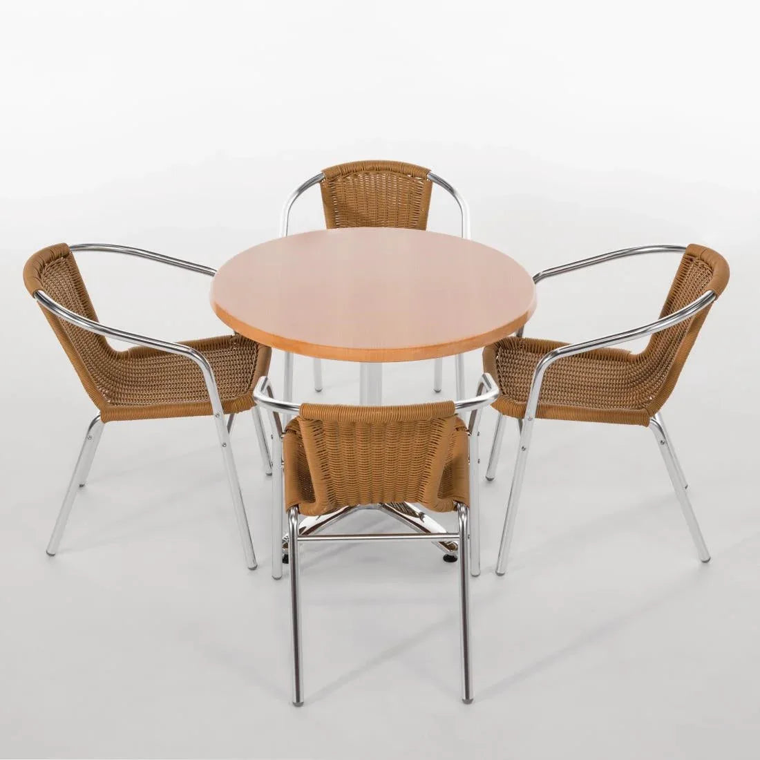 U422 Bolero Wicker Chair with Aluminium Frame (Pack 4) - JD Catering Equipment Solutions Ltd