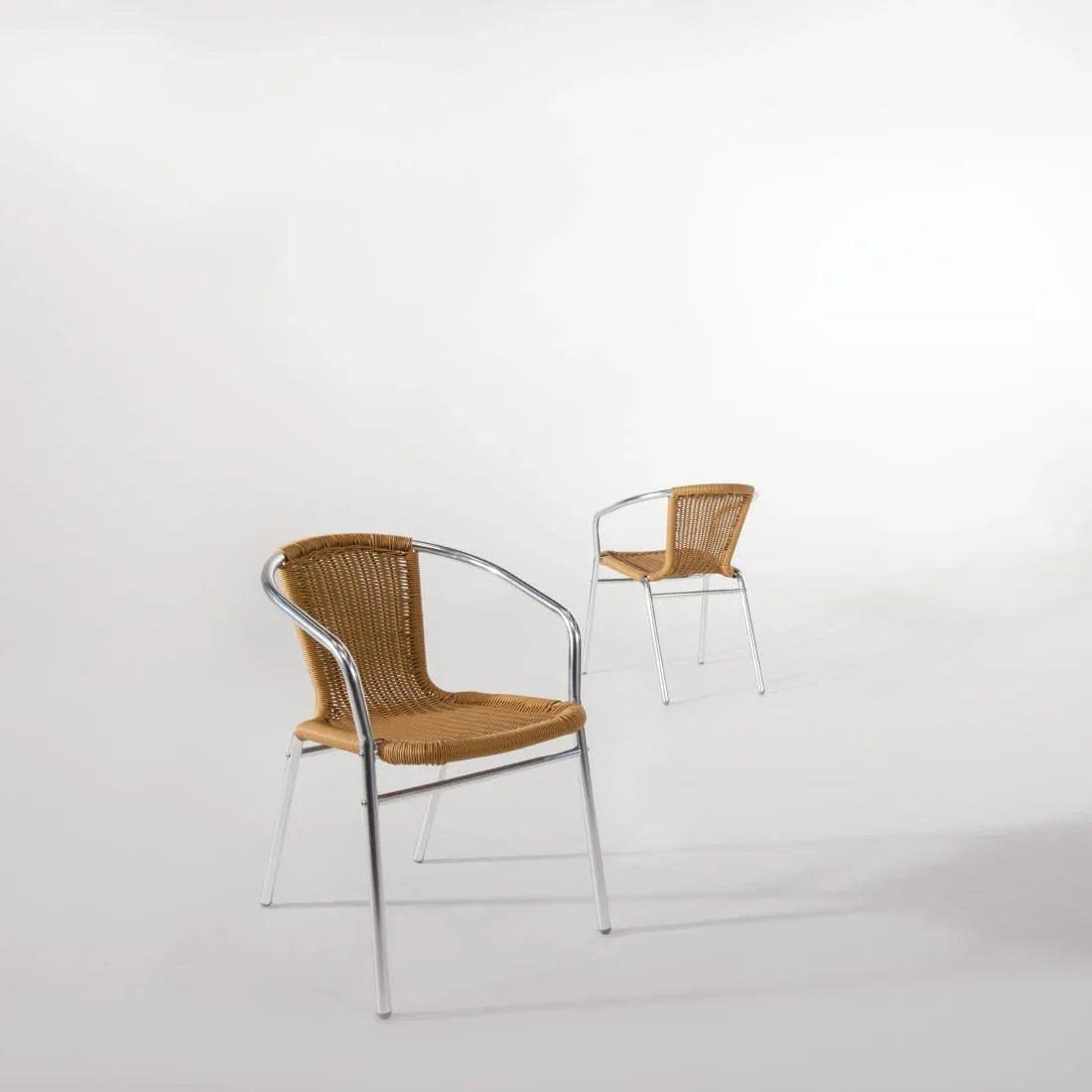 U422 Bolero Wicker Chair with Aluminium Frame (Pack 4) - JD Catering Equipment Solutions Ltd