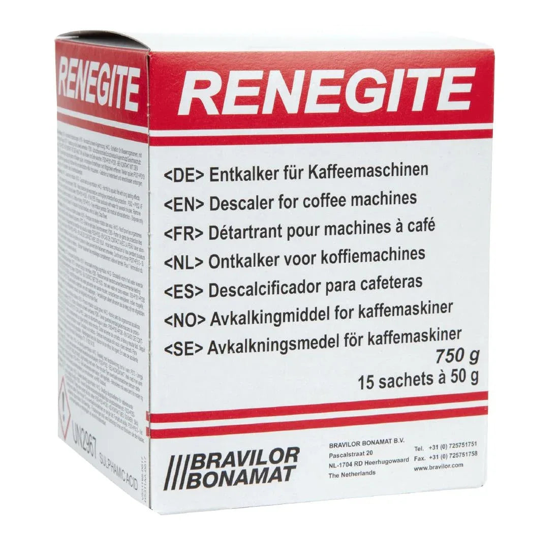 J512 Bravilor Renegite Descaler Sachets (Pack of 15) - JD Catering Equipment Solutions Ltd