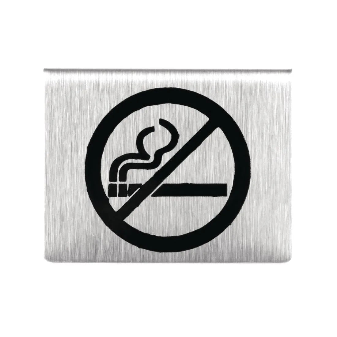 U044 Olympia Brushed Steel No Smoking Table Sign - JD Catering Equipment Solutions Ltd